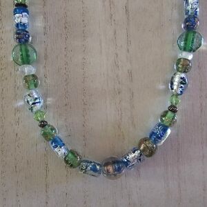 Handblown Glass Bead Necklace